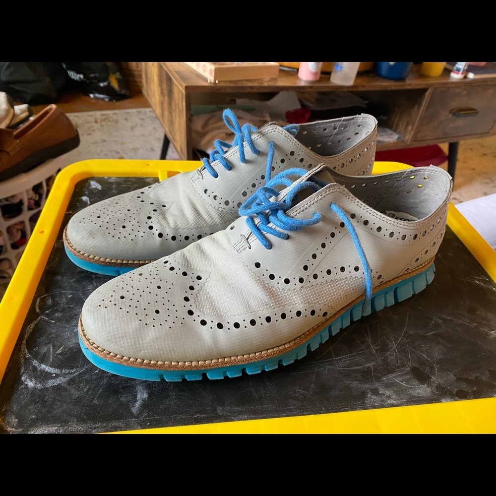 Men’s Cole Haan Zerogrand Grey and Blue Size 9.5